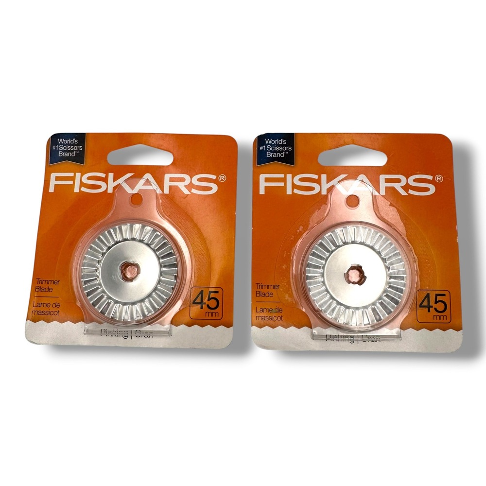 Fiskars Rotary Blades Silver 45mm Pinking Style B 2 Pack 93518097J